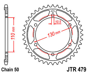 JT Звезда задняя JTR479.43