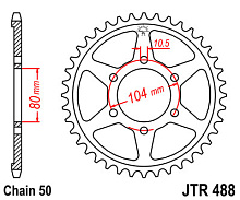 JT Звезда задняя JTR488.41