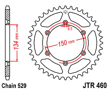 JT Звезда задняя JTR460.49
