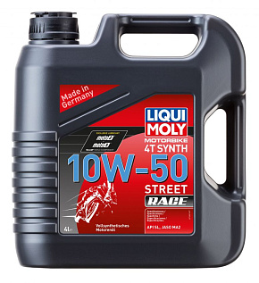 LIQUI MOLY Motorbike 4T Synth Street Race 10W-50 SN; MA-2 синтетика 4л