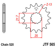 JT Звезда передняя JTF565.16