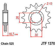 JT Звезда передняя JTF1370.16