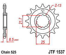 JT Звезда передняя JTF1537.16