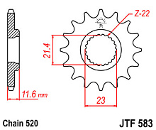 JT Звезда передняя JTF583.14