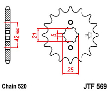 JT Звезда передняя JTF569.14