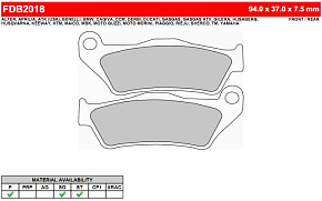 Тормозные колодки Ferodo FDB2018P F/R