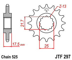 JT Звезда передняя JTF297.15