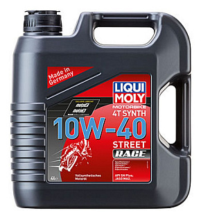 LIQUI MOLY Motorbike 4T Synth Street Race 10W-40 SN; MA-2 синтетика 4л