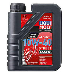 LIQUI MOLY Motorbike 4T Synth Street Race 10W-40 SN; MA-2 синтетика 1л