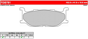 Тормозные колодки Ferodo FDB781P F