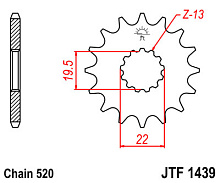 JT Звезда передняя JTF1439.13