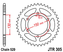 JT Звезда задняя JTR305.46