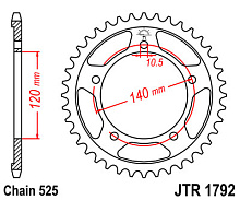 JT Звезда задняя JTR1792.44