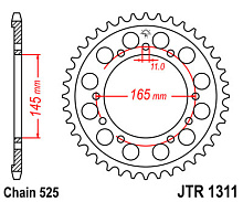 JT Звезда задняя JTR1311.45