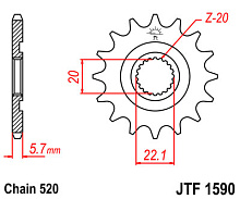 JT Звезда передняя JTF1590.13SC
