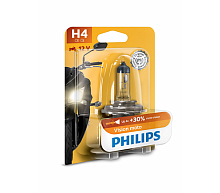 PHILIPS лампа VISION MOTO +30% 12V H4 60/55W P43t