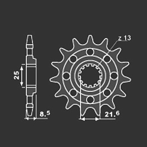 PBR Звезда передняя 2179 C17 (под 520 цепь)