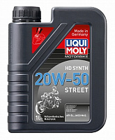 LIQUI MOLY Синтетическое моторное масло для 4-тактных мотоциклов Motorbike HD Synth Street 20W-50 1л