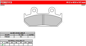 Тормозные колодки Ferodo FDB2113P F