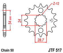 JT Звезда передняя JTF517.17