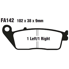 Тормозные колодки EBC FA142HH синтетические