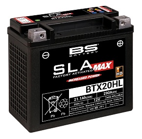 BS-BATTERY Аккумулятор BTX20HL-BS усил HD 290ампер