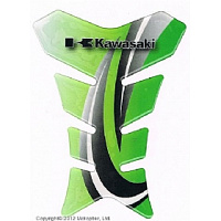 Наклейка на бак Kawasaki зеленая IXS