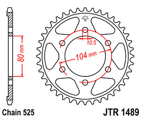 JT Звезда задняя JTR1489.39