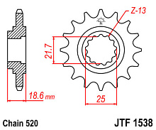 JT Звезда передняя JTF1538.15