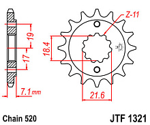 JT Звезда передняя JTF1321.13