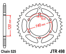 JT Звезда задняя JTR498.40