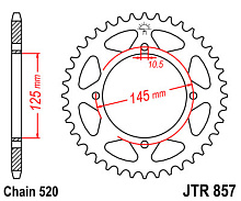 JT Звезда задняя JTR857.45