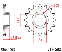 JT Звезда передняя JTF582.16