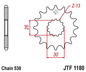 JT Звезда передняя JTF1180.18